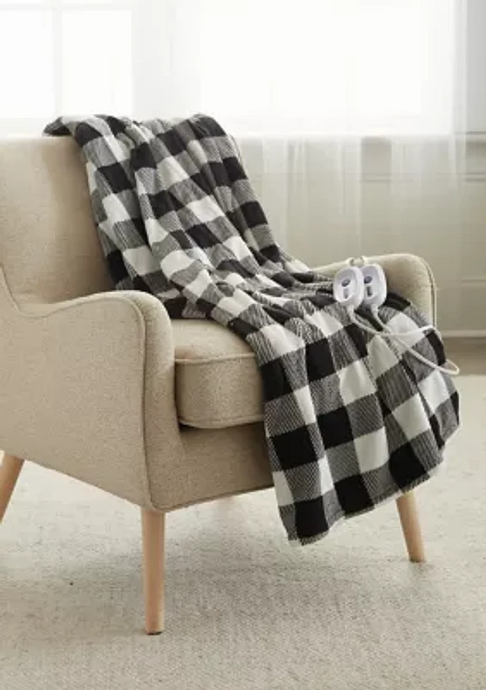 Heated Microplush Throw Blanket