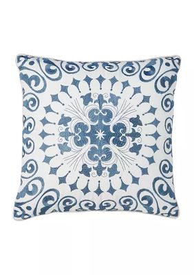 Embroidered Medallion Pillow
