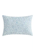 Blue Mila Damask Quilt Set