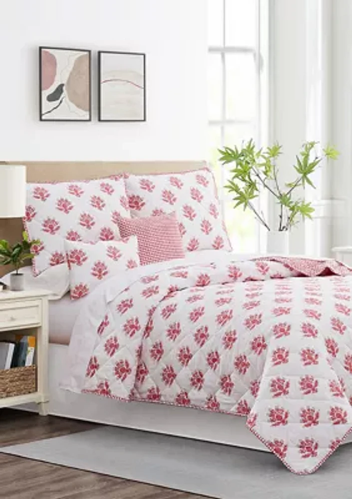 Tree Motif 6-Piece Quilt Set