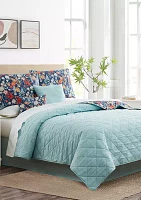 Navy Daisy 6-Piece Quilt Set