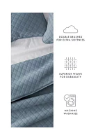 All Season 3 Piece Diamond Stitch Quilt Set with Shams