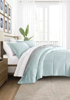 Comforter Set 3-Piece Reversible Down Alternative Microfiber Ultra Soft Bedding