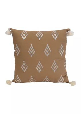 Gabbie Embroidered Canvas Throw Pillow