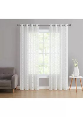 White Trellis Curtains