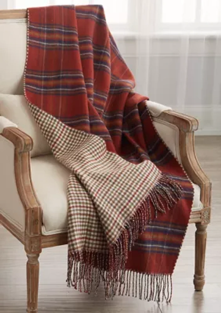 Light Plaid Throw Blanket