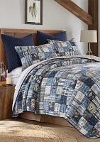 Ansara Blue Quilt Set