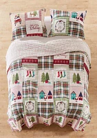 Christmas Cabin Quilt Set