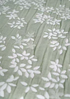 Annabella Floral Desert Sage Soft Matelasse Jacquard Quilt Set