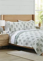 Sage Floral Quilt Set