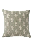 Embroidered Tonal Decorative Pillow