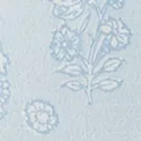 Floral Printed Scalloped Throw Pillow