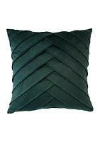 Pleated Velvet Throw Pillow