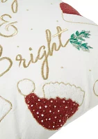 Merry & Bright Tassel Throw Pillow