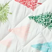 Multicolored Trees Quilt Set