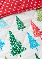 Multicolored Trees Quilt Set