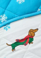 Snowy Dog Quilt Set