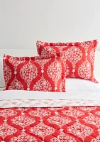 Red Snowflake Tree Quilt Set