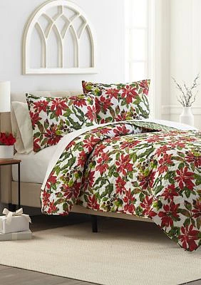 Poinsettia Quilt Set