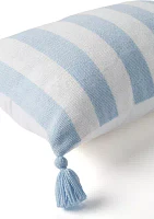 Cabana Striped Tassel Pillow