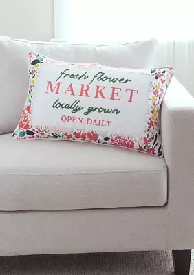 Flower Market Decorative Throw Pillow