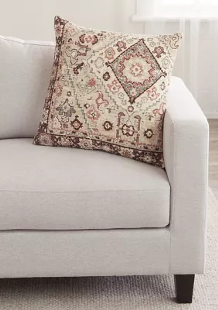 Pale Persian Carpet Decorative Pillow