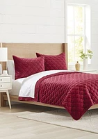 Rhetta Velvet 3-Piece Quilt Set