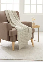 Compression Dancing Stitch Cable Throw Blanket