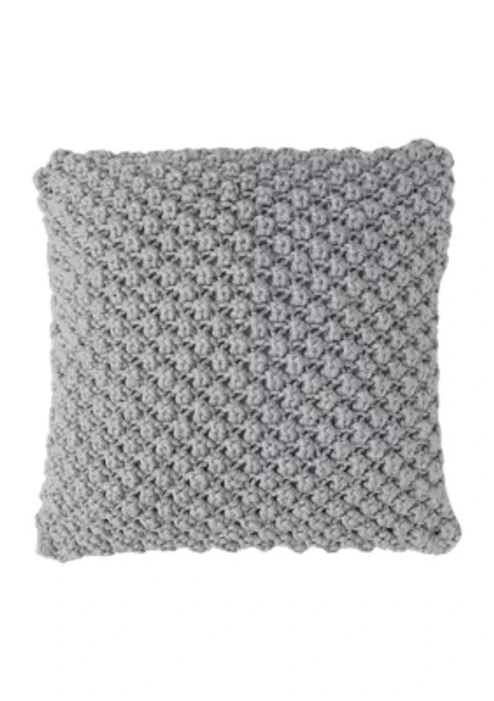 Chunky Knit Bubble Pattern Decorative Pillow