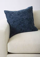 Floral Embroidered Chenille Pillow