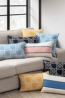 Striped Color Blocked Decorative Pillow