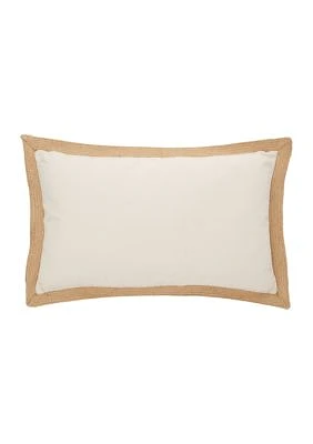 Jute Trim Canvas Pillow