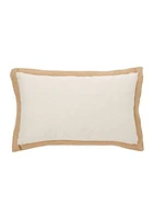 Jute Trim Canvas Pillow