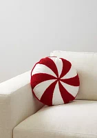 Peppermint Candy Shaped Decorative Pillow