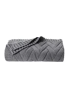 Herringbone Knit Throw Blanket