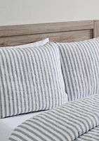 Willow Way Ticking Stripe Cotton Quilt Set