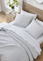 Willow Way Ticking Stripe Cotton Quilt Set