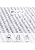 Willow Way Ticking Stripe Cotton Quilt Set