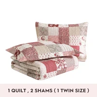 Celina Patchwork 100% Cotton Quilt-Sham Set