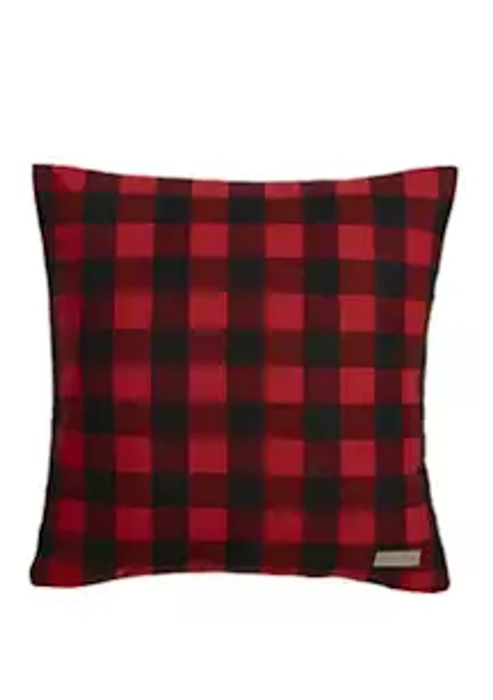 Eddie Bauer Cabin Plaid Flannel Sherpa Throw Pillow