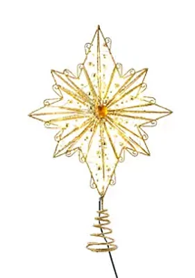 Kurt S. Adler 30 Light Fairy Light Gold Star Tree Topper