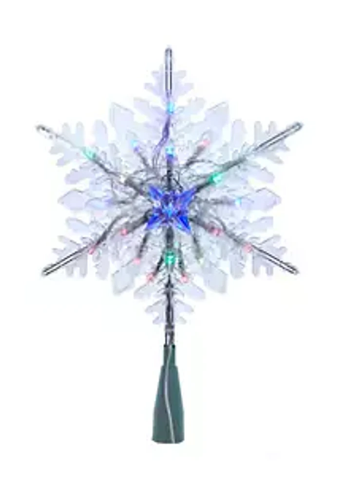 Kurt S. Adler 20 Light Clear Snowflake Tree Topper