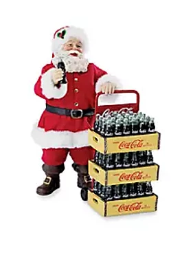 Kurt S. Adler Coca-Cola Santa With Delivery Cart Set