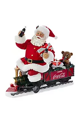 Kurt S. Adler Coca-Cola Santa Train with LED Garland