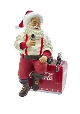 Kurt S. Adler Coca-Cola® Santa Sitting on Cooler Table Piece