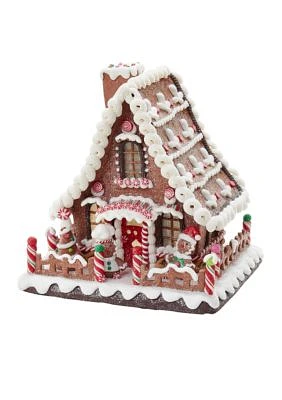 Battery Operated Claydough LED Gingerbread House Tablepiece