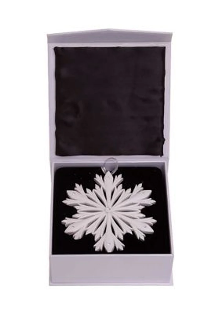 4-Inch Elegant Snowflake Ornament with Swarovski Elements