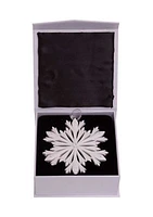 4-Inch Elegant Snowflake Ornament with Swarovski Elements