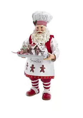 Kurt S. Adler 11 Inch Fabriché™ Gingerbread Chef Santa