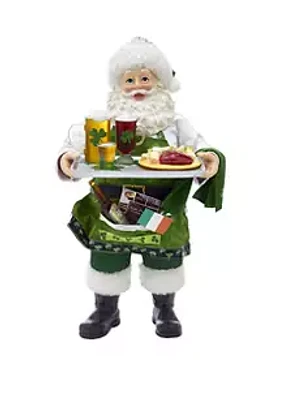 Kurt S. Adler 10.5 Inch Fabriché™ Musical Irish Chef Santa